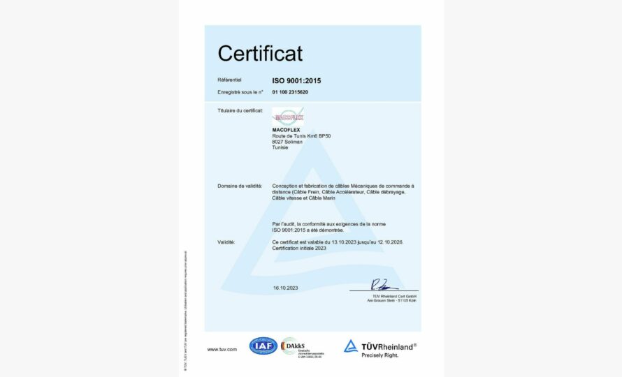 Certificat fond gris